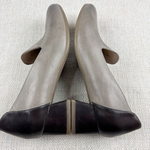 Dansko Preston Loafers Womens 40 US 9.5 - 10 Block Heels Grey Leather Comfort - Picture 7 of 13